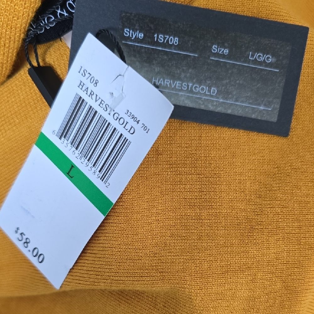 Cable & Guage Mustard Button-Accent Sweater - Size L - Picture 7 of 8